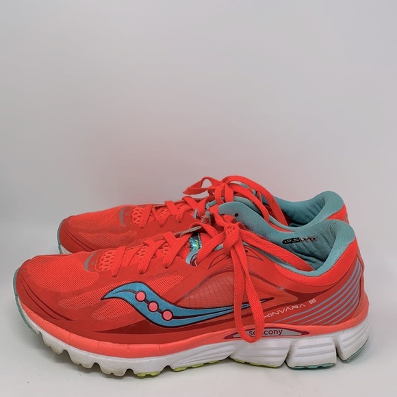 Saucony Kinvara 5 Coral Blue Womens Sneakers - Picture 6 of 10